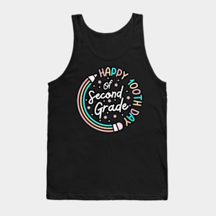 Happy 100Th Day 2Nd Grade 100 Days Of School Teacher Tank Top